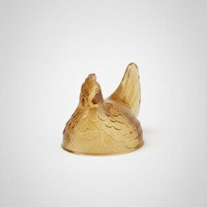 Vintage Indiana Glass Hen on Nest Lid | Ombre Glass Collectible